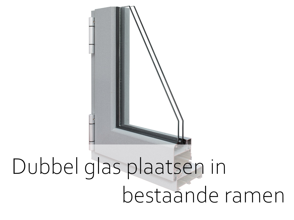 dubbel glas plaatsen