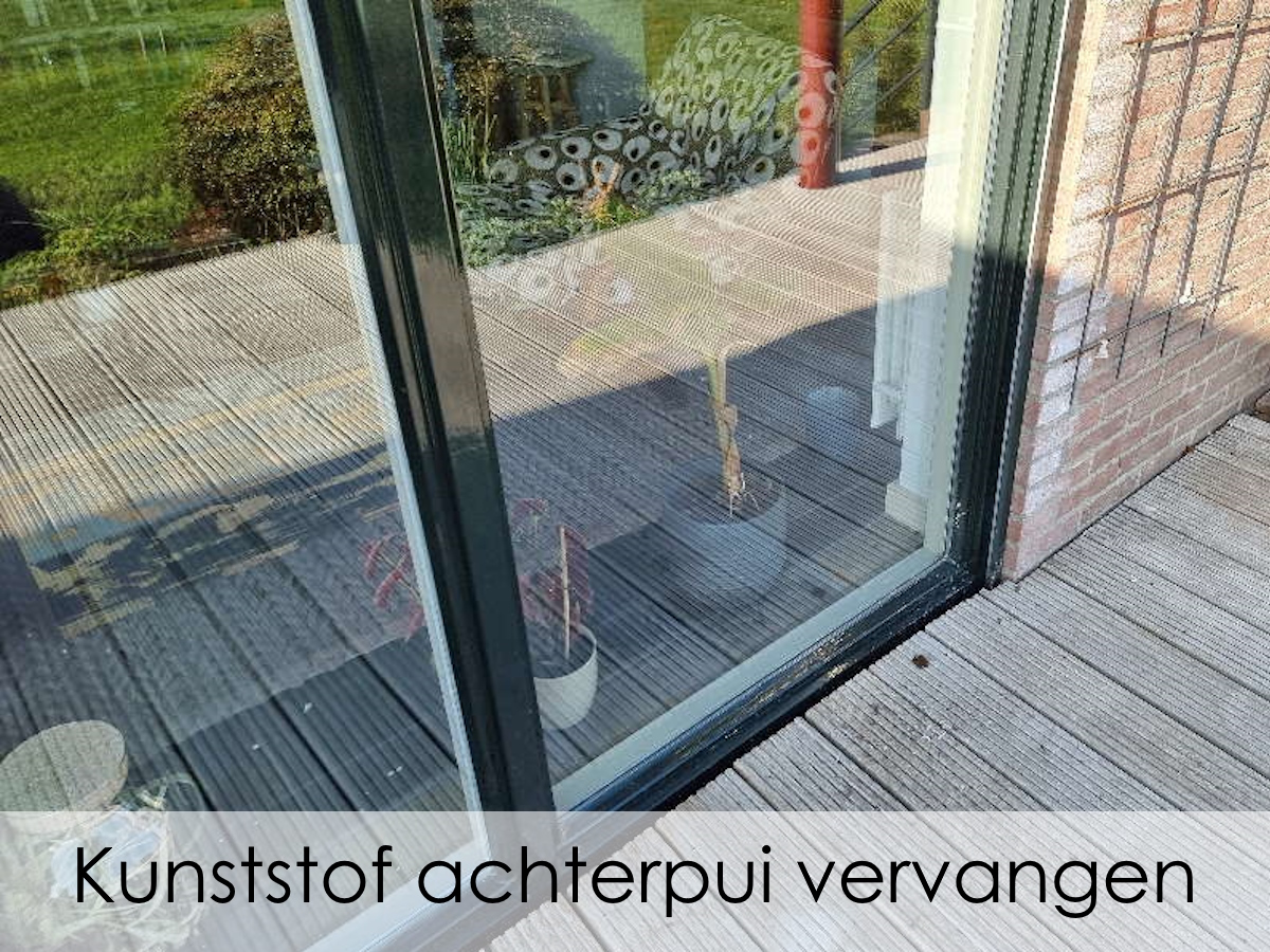 kunststof achterpui vervangen